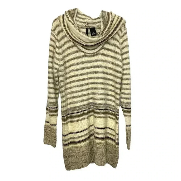 new directions Tops - New Directions Cowl Striped Fizzy Soft Knit Sweater Tunic Dress